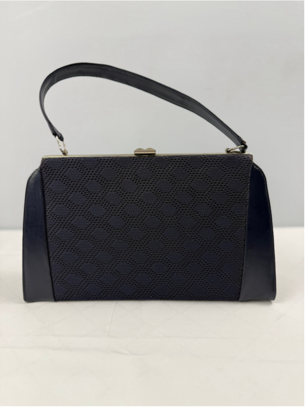 Vintage 60's MCM Top Handle Handbag Navy